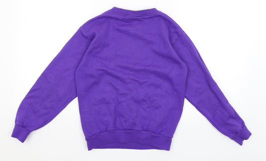 Brigade Girls Purple Pullover Jumper Size 8-9 Years - Quinton Primary