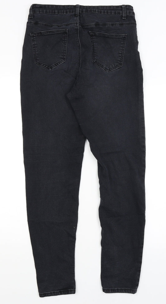 Missguided Womens Black Skinny Jeans Size 12 L28 in