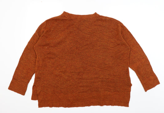 Womens UK Size M New Look Orange Pullover Jumper