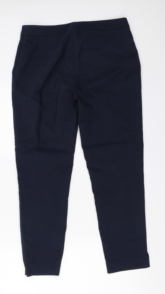 Womens UK Size 36 H&M Regular Fit Capri Blue Trousers
