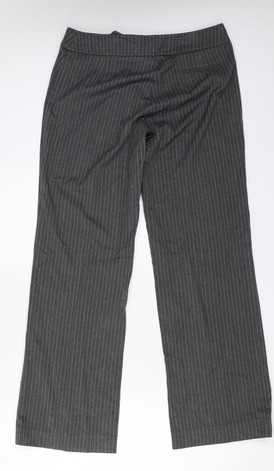 F&F Womens Grey Trousers Size 10 L30.5 in
