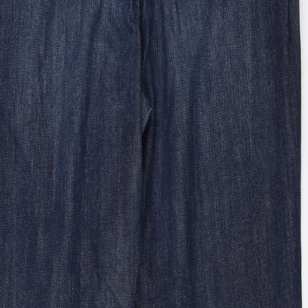 Womens UK Size 14 Papaya Regular Fit Straight Blue Jeans