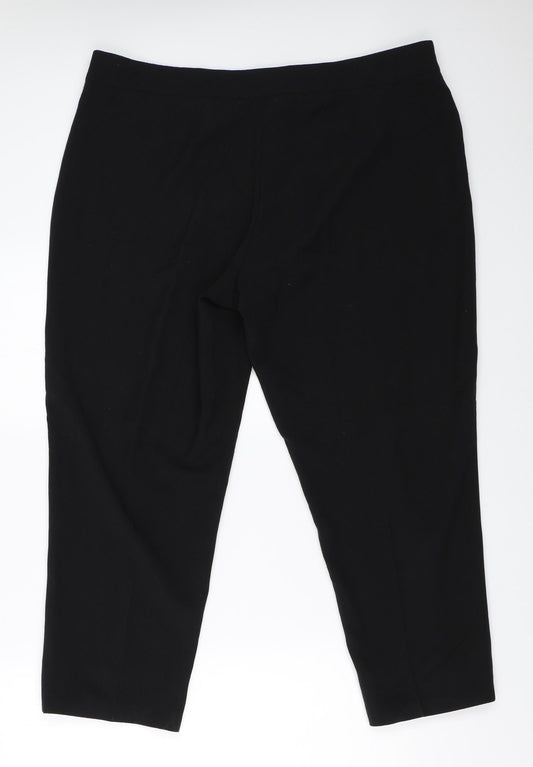 Classic Womens Black Trousers Size 18 L25 in