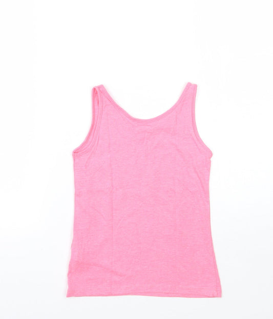 Young Dimension Girls Pink Floral Basic Tank Size 6-7 Years