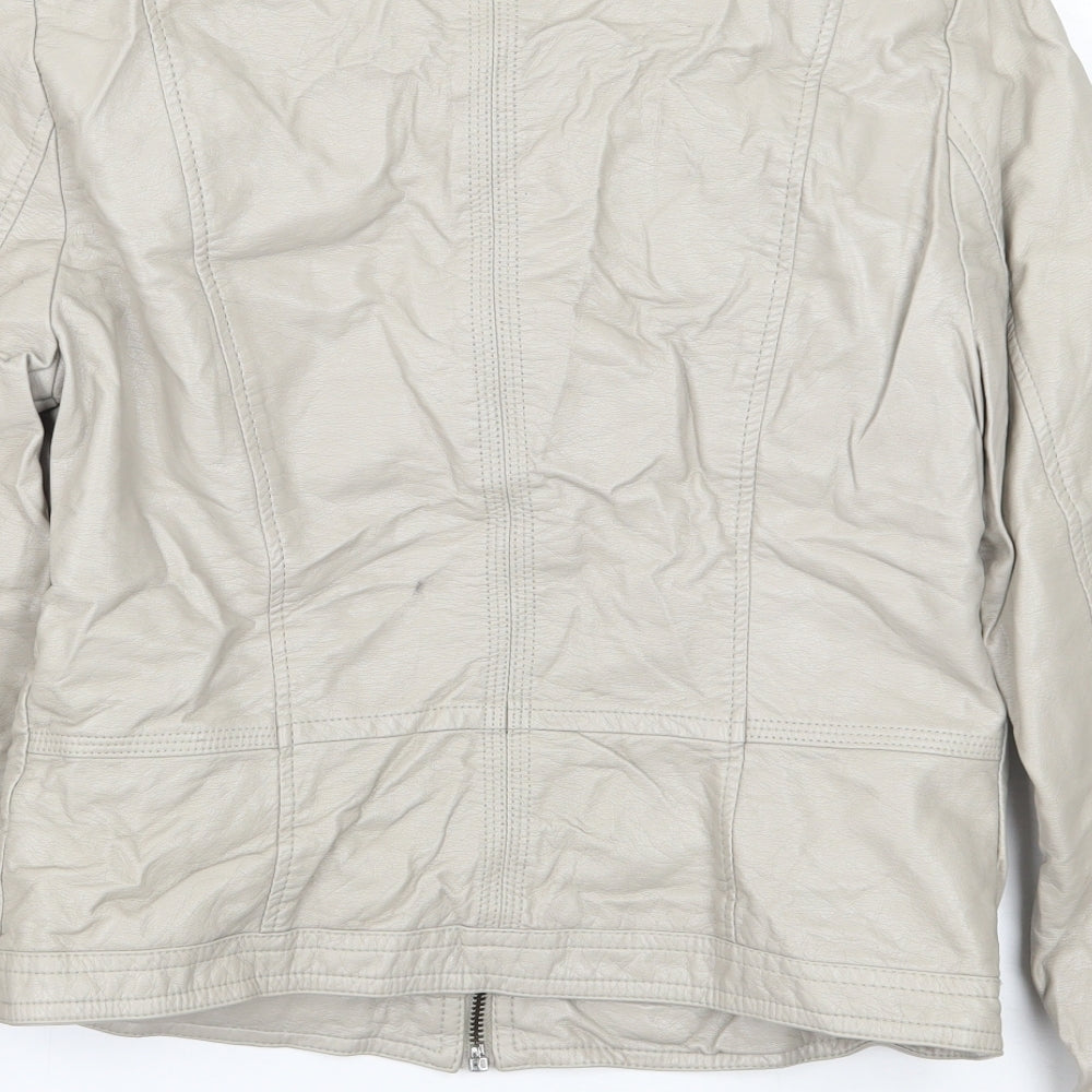 TU Womens Ivory Jacket Coat Size 10