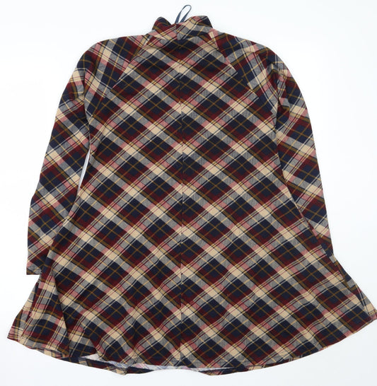 AX Paris Womens Blue Check A-Line Size 12