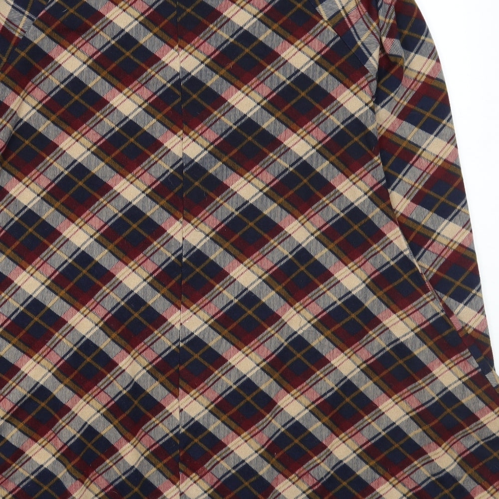 AX Paris Womens Blue Check A-Line Size 12