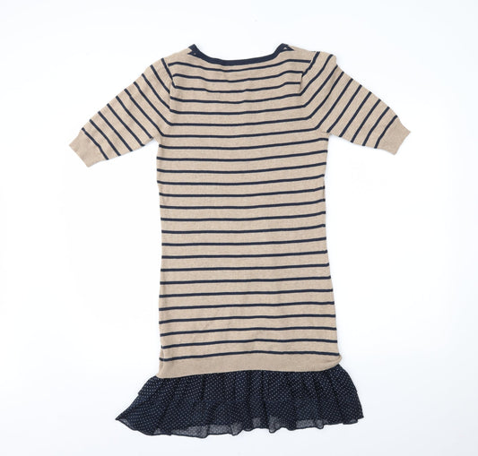 Dorothy Perkins Womens Multicoloured Striped Jumper Dress Size 8