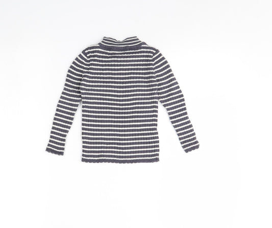 TU Girls Blue Striped Pullover Jumper Size 2 Years