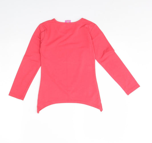 Niebieski Girls Pink Basic Blouse Size 4 Years