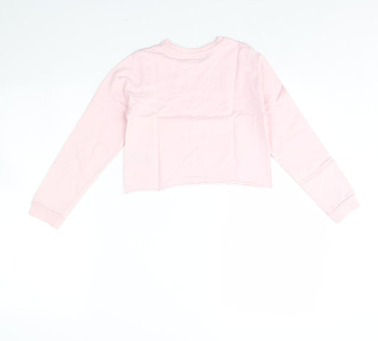Pep & co Girls Pink Pullover Jumper Size 7 Years - fab