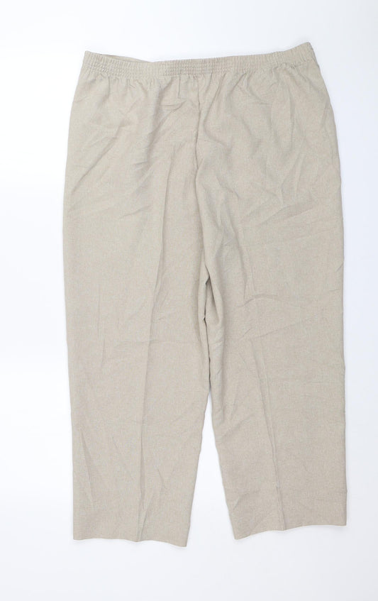 BM Collection Womens Beige Capri Trousers Size 16 L23 in