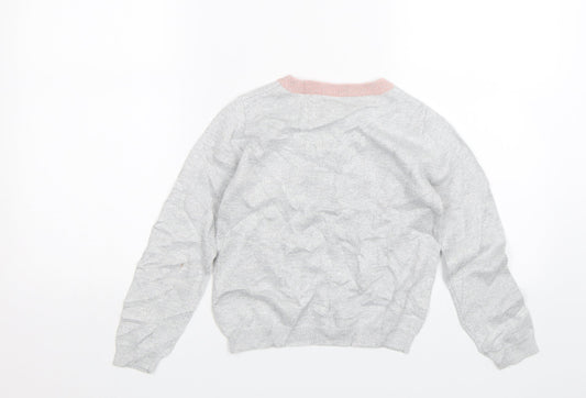 TU Girls Grey Pullover Jumper Size 7 Years