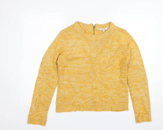 Womens UK Size M Peacocks Yellow Pullover Jumper