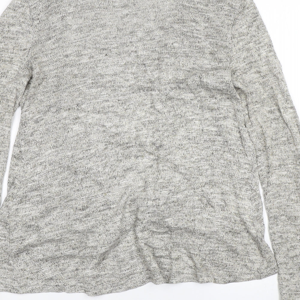 Womens UK Size 8 New Look Grey Cardigan Jumper