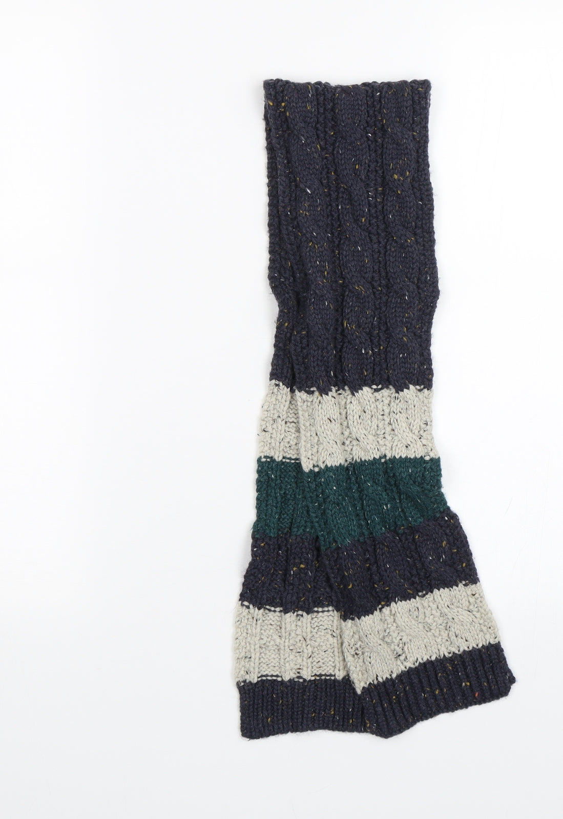 M&S Unisex Blue Striped Scarf Scarves & Wraps Size Regular - Ages 6-10