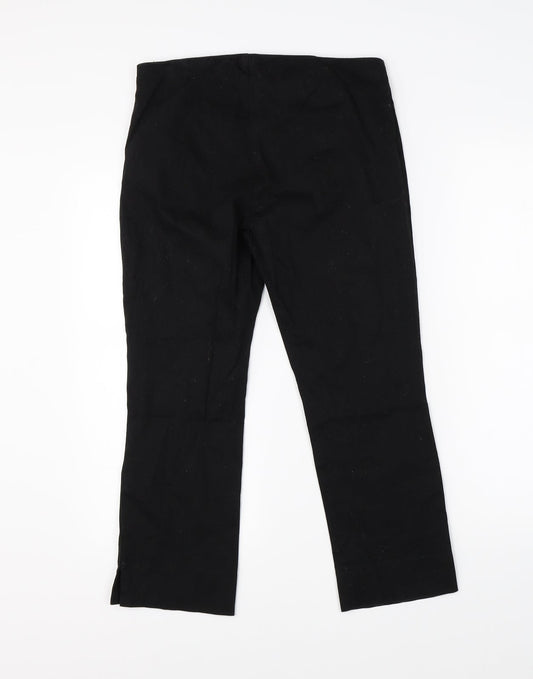 Womens UK Size 10 Wallis Regular Fit Dress Pants Black Trousers