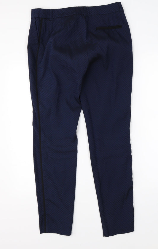 Womens UK Size 10 Papaya Regular Fit Dress Pants Blue Trousers