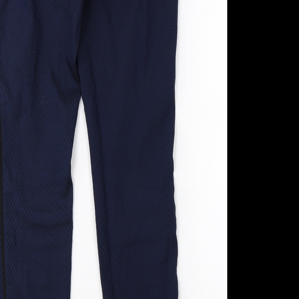 Womens UK Size 10 Papaya Regular Fit Dress Pants Blue Trousers