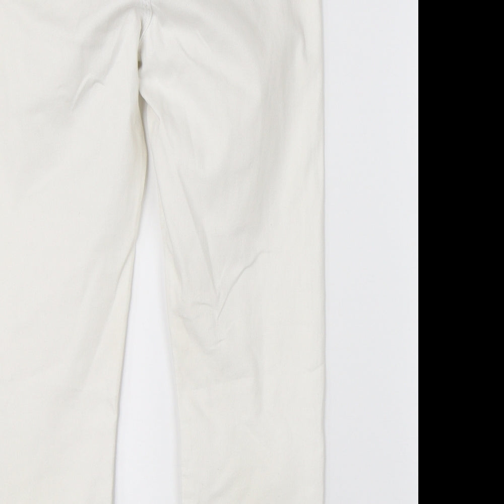 Womens UK Size 8 Marks & Spencer Regular Fit Straight White Jeans