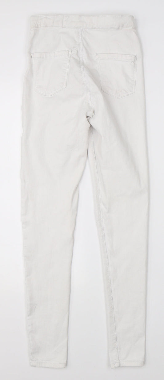 Womens UK Size 28 in Topshop Regular Fit Skinny White Jeans