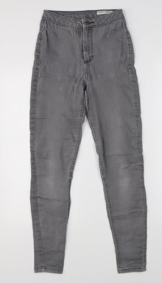 Marks & Spencer Womens Grey Denim Skinny Jeans Size 8 L26 in