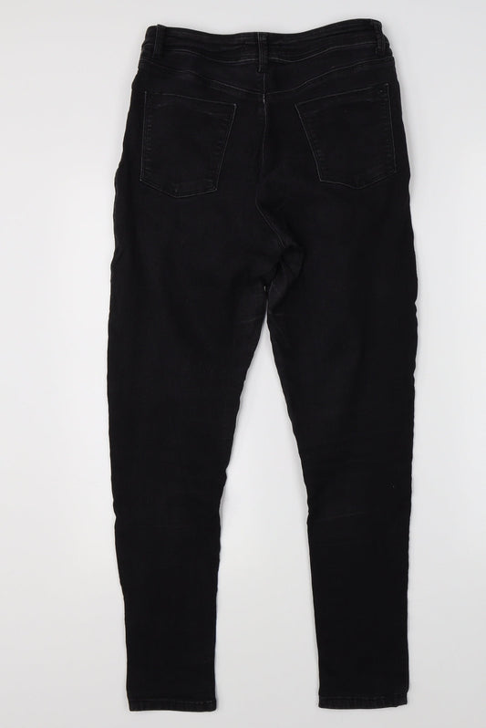 Dorothy Perkins Womens Black  Denim Skinny Jeans Size 12 L25 in