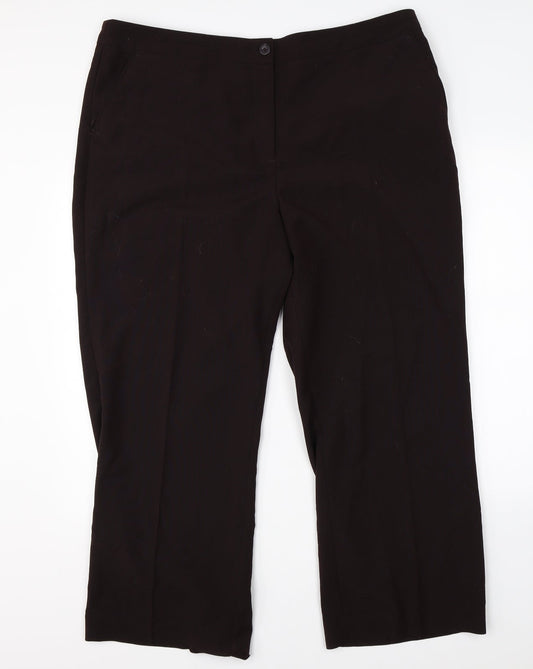 Womens UK Size 20 Maine Regular Fit Dress Pants Brown Trousers