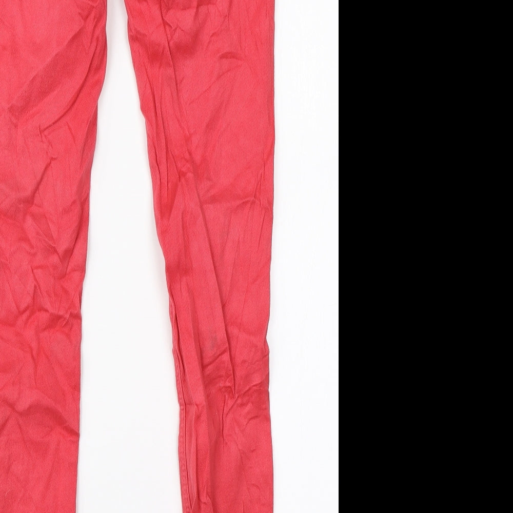 Zara Womens Pink Denim Skinny Jeans Size 10 L28 in
