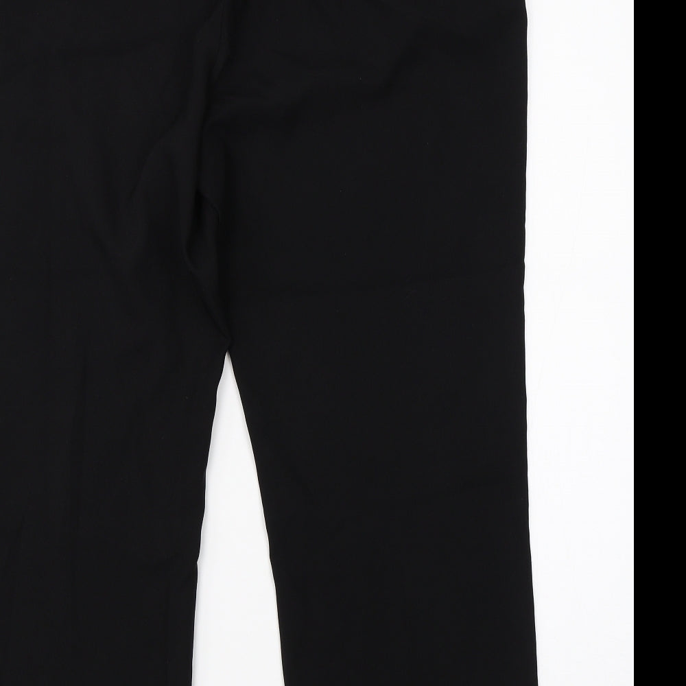 Womens UK Size 16 Preworn Regular Fit Dress Pants Black Trousers