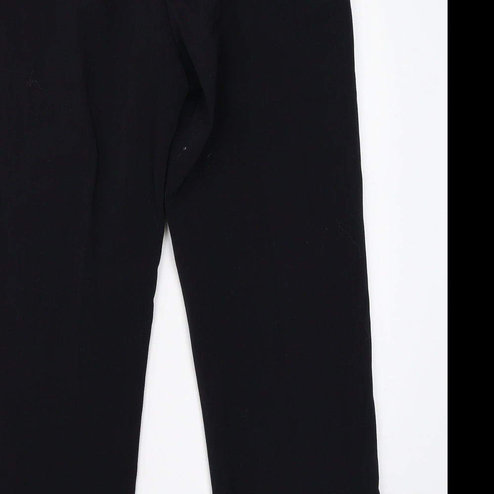 Womens UK Size 14 CC Regular Fit Dress Pants Black Trousers