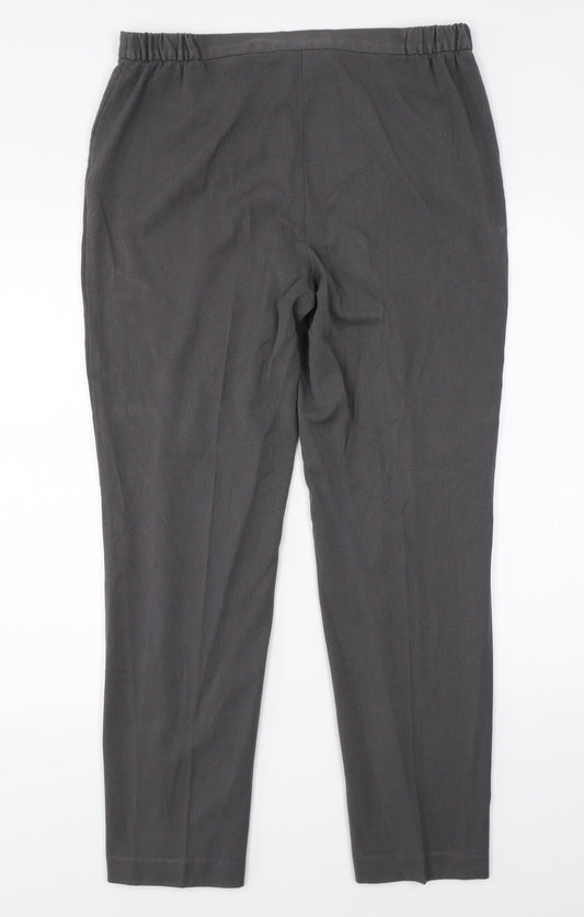 M&S Womens Grey Dress Pants Trousers Size 12 L26 in