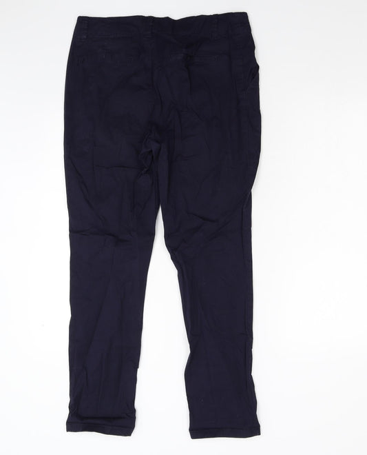 H&M Womens Blue Trousers Size 12 L27 in