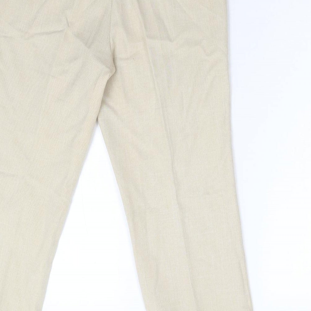 Riddella Mens Beige Trousers Size 16 L28 in