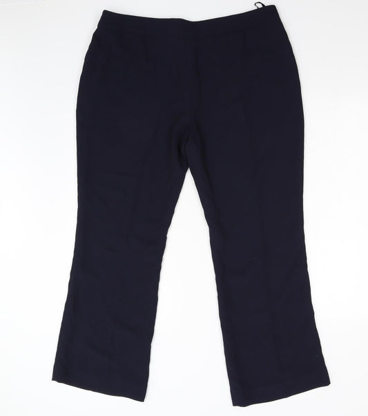 Skopes Womens Blue Trousers Size 18 L28 in