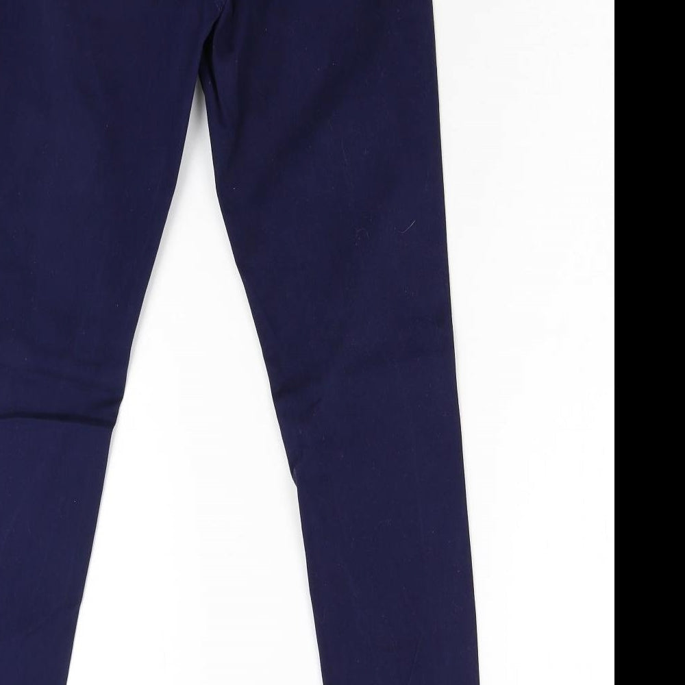 Brand and care label for Originals women’s blue denim skinny jeans, size UK 10, 28-inch leg