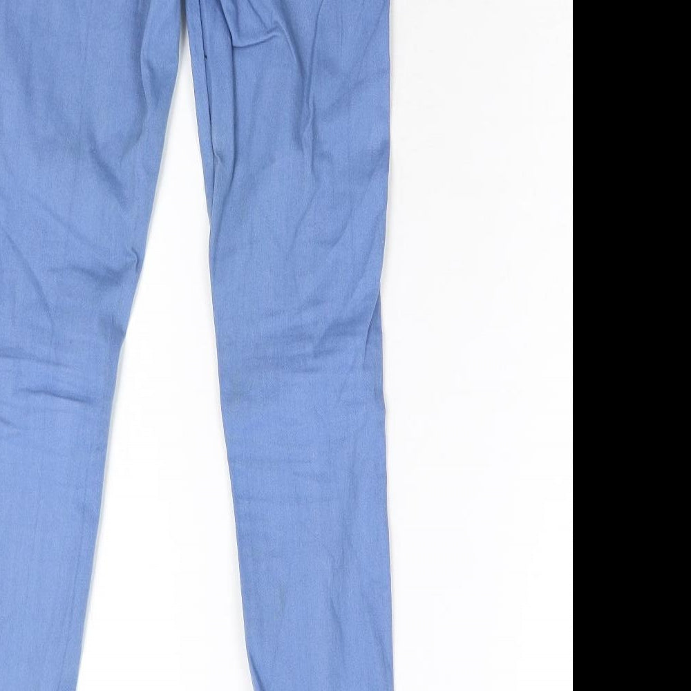 M&S Girls Blue Damask Skinny Jeans Size 11 Years