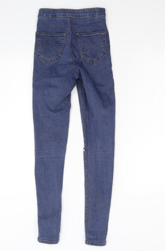 Topshop Womens Blue Denim Skinny Jeans Size 26 L32 in