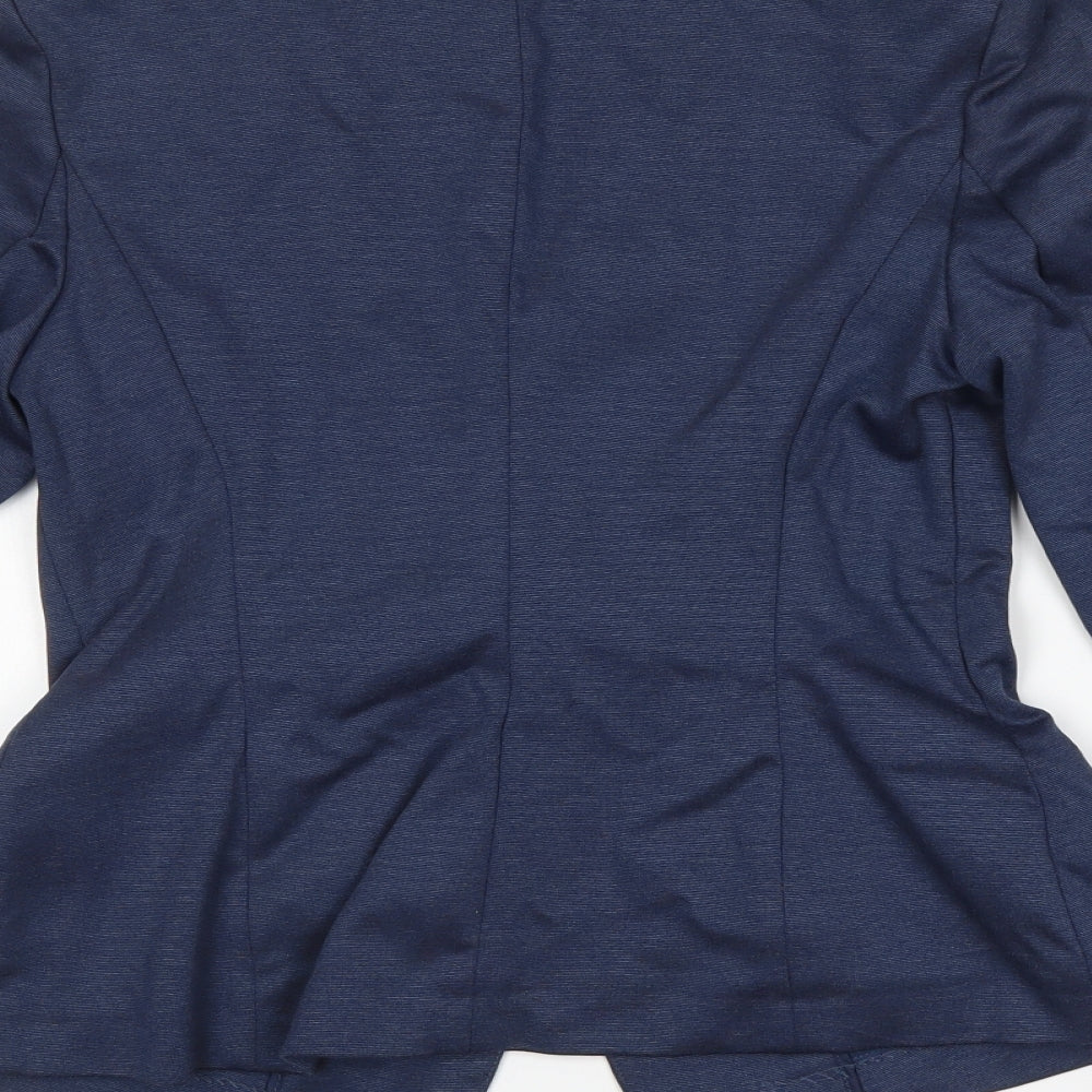 TU Womens Blue Jacket Suit Jacket Size 10