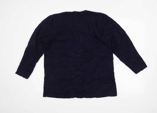 Womens UK Size L Preworn Purple Cardigan Jumper