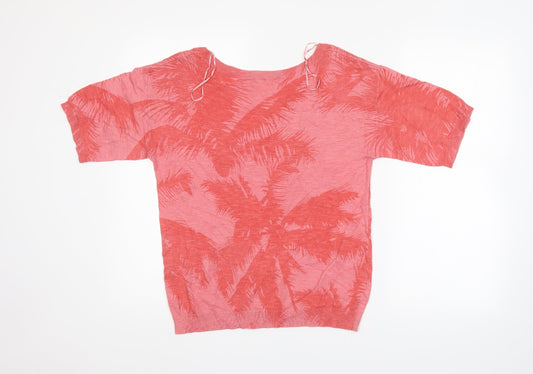 George Womens Red Floral Pullover Jumper Size 10