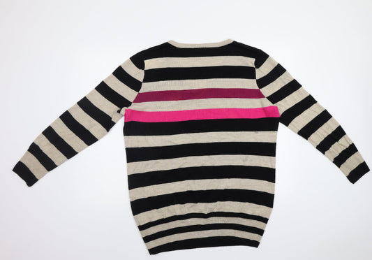 Womens UK Size L South Multicoloured Pullover Jumper