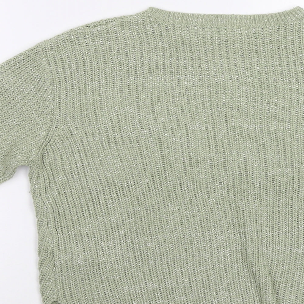 Womens UK Size S Peacocs Green Pullover Jumper