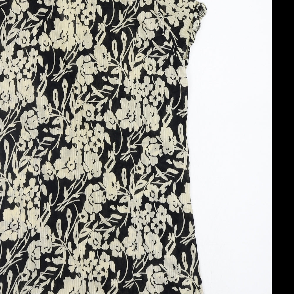 Womens UK Size 14 Soon Black Basic Blouse