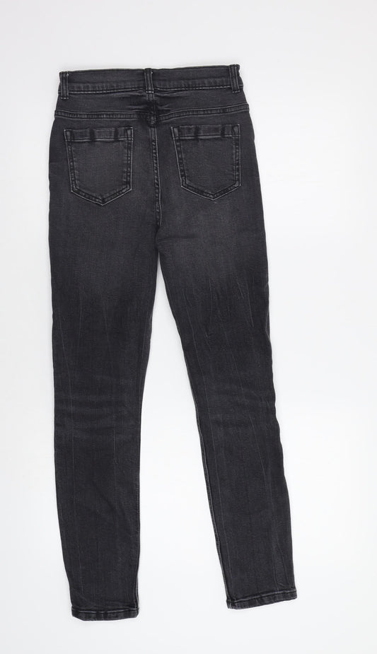 TU Girls Black Damask Skinny Jeans Size 12 Years