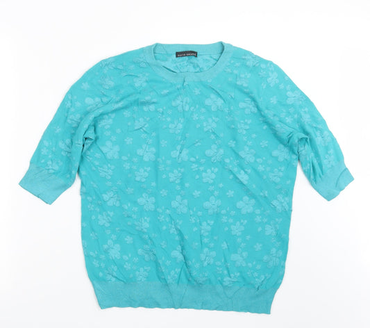 Womens UK Size L David Emanuel Blue Pullover Jumper