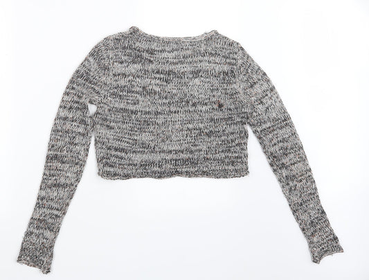 Kylie Girls Black Knit Pullover Jumper Size 13 Years