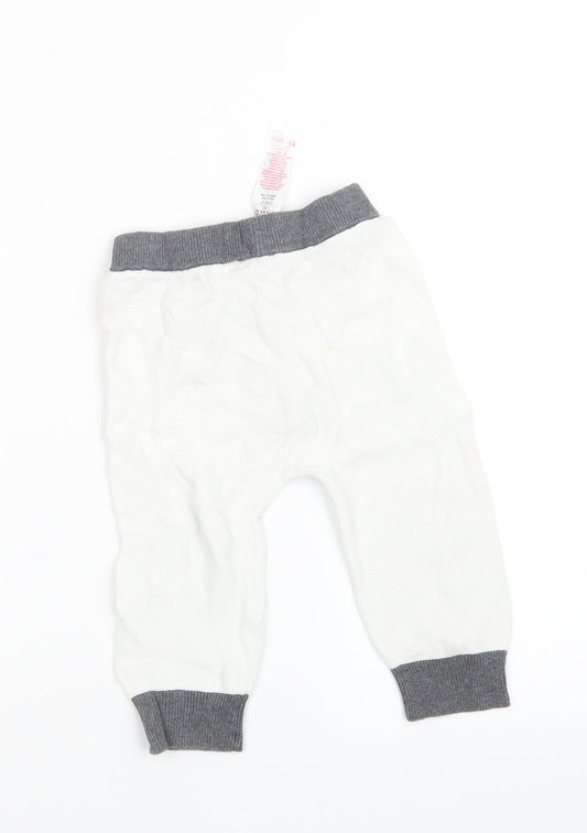 Disney Baby Baby White Knit Capri Trousers Size 12-18 Months