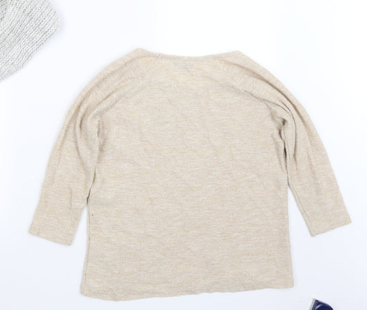 Womens UK Size XS Oasis Beige Pullover Jumper