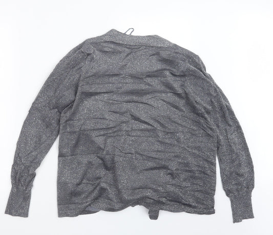 Womens UK Size M M&Co Silver Cardigan Jumper